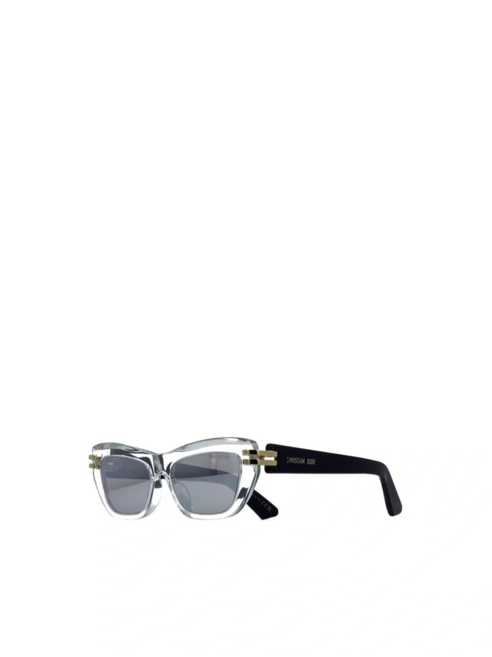 CDior B2U Clear Frame Sunglasses with Gray Lenses $700 Retail